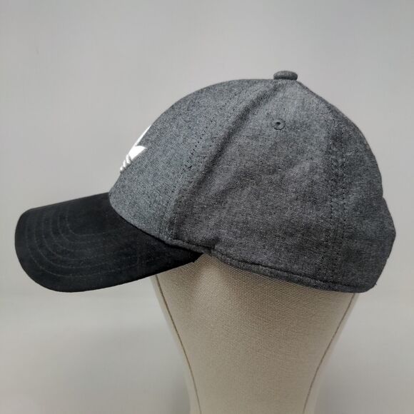 Adidas Men's Snapback Hat Gray Size OSFM Embroidered Trefoil Logo PolyCotton - Picture 3 of 7